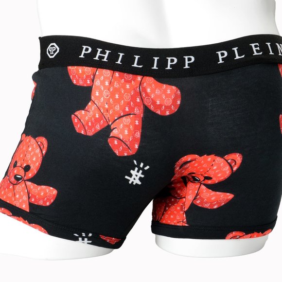 Philipp Plein Men's Multi-Color Logo Print Boxer Brief Underwear Bi-Pack - Picture 4 of 8